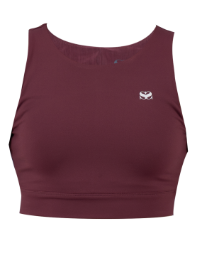 Hearts Cropped Tank Top - Weinrot