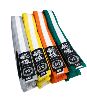 IBJJF Ranked Kids Belt - White Stripe