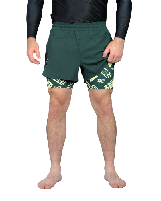 Combination Shorts - Forest Green/ Logotypes Combination Shorts - Forest Green/ Logotypes