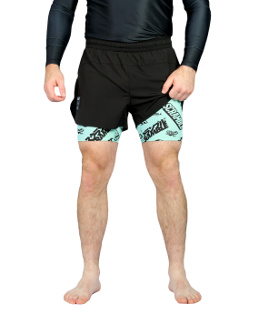 Combination Shorts - Seafoam/ Logotypes Combination Shorts - Seafoam/ Logotypes