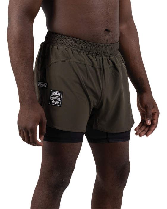 Combination Shorts - Khaki Green / Black Combination Shorts - Khaki Green / Black