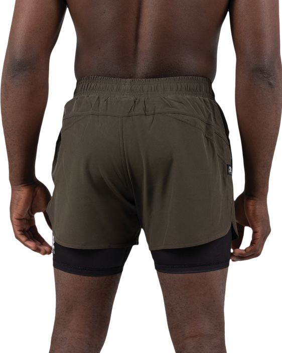 Combination Shorts - Khaki Green / Black Combination Shorts - Khaki Green / Black