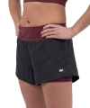 Hearts Combination Shorts - Grey/Burgundy Hearts Combination Shorts - Grey/Burgundy