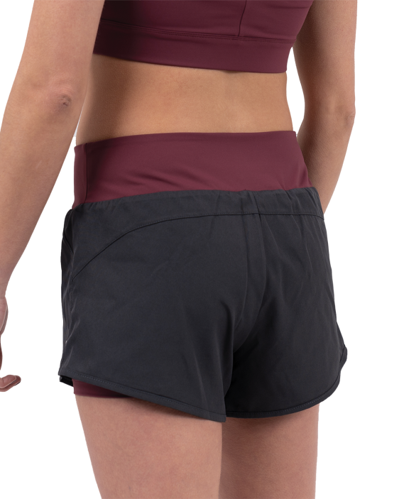 Hearts Combination Shorts - Grey/Burgundy Hearts Combination Shorts - Grey/Burgundy