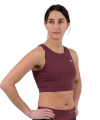 Hearts Cropped Tank Top - Burgundy Hearts Cropped Tank Top - Burgundy