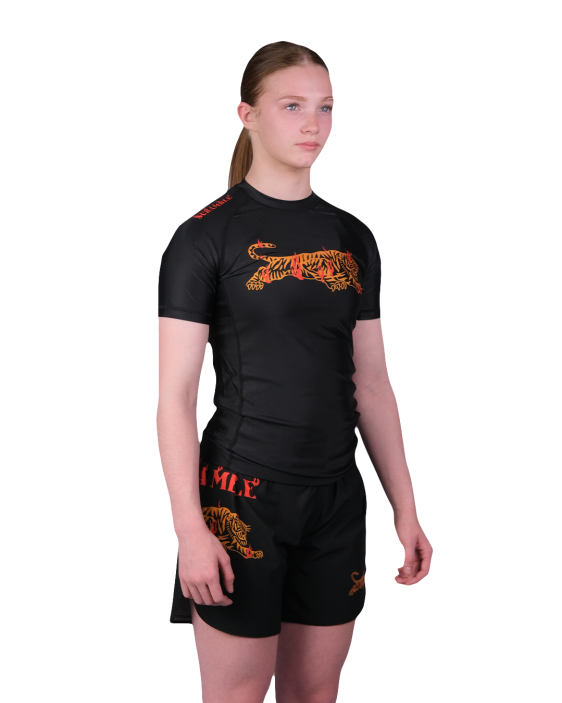 Burning Tiger Rashguard - Kids Burning Tiger Rashguard - Kids