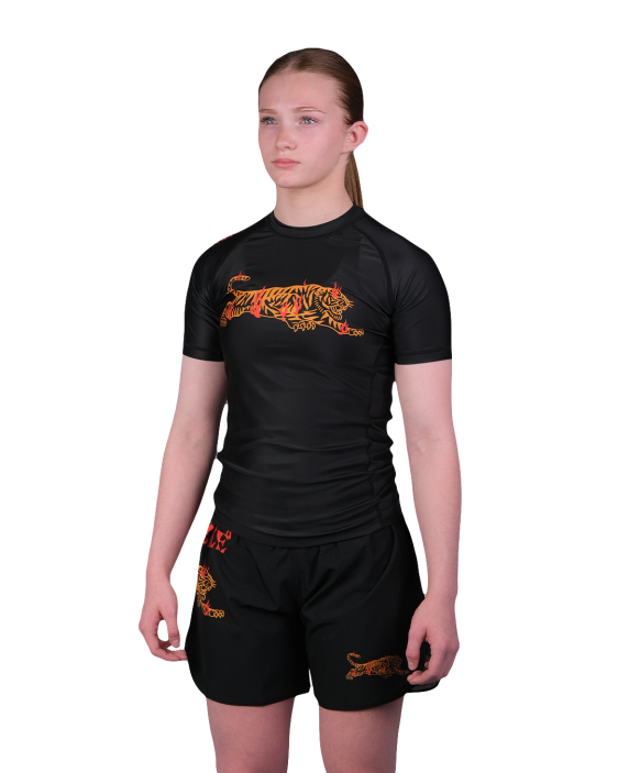 Burning Tiger Rashguard - Kids Burning Tiger Rashguard - Kids