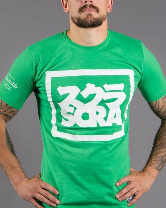 Scramble "Split Logo" Slim Fit T-Shirt - Green Scramble "Split Logo" Slim Fit T-Shirt - Green