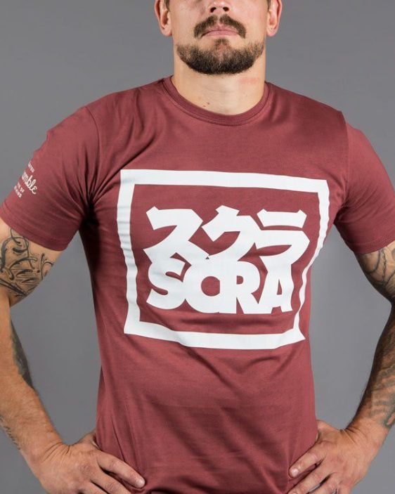 Scramble "Split Logo" Slim Fit T-Shirt - Red