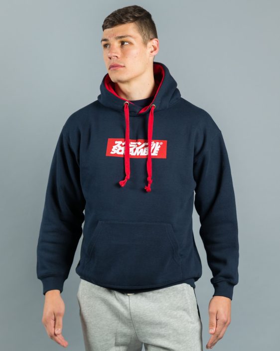 Scramble Box Logo Hoodie - Navy Scramble Box Logo Hoodie - Navy