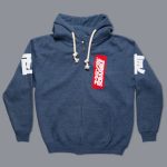 East/West Zip Hoodie - Navy Melange