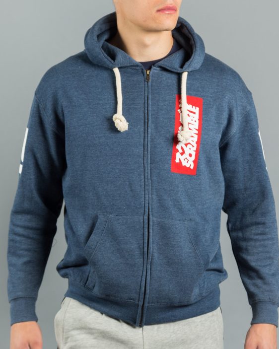 East/West Zip Hoodie - Navy Melange East/West Zip Hoodie - Navy Melange