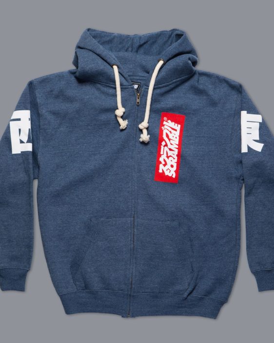 East/West Zip Hoodie - Navy Melange East/West Zip Hoodie - Navy Melange