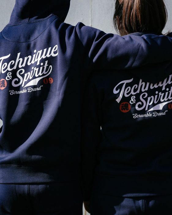 Scramble Technique and Spirit Zip Hoodie - Navy Scramble Technique and Spirit Zip Hoodie - Navy