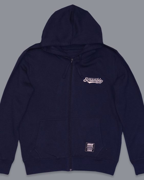 Scramble Technique and Spirit Zip Hoodie - Navy Scramble Technique and Spirit Zip Hoodie - Navy