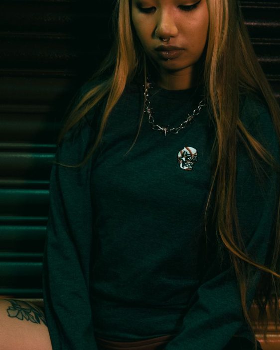 Scramble Skabuki Long Sleeved Tee - Grey Scramble Skabuki Long Sleeved Tee - Grey