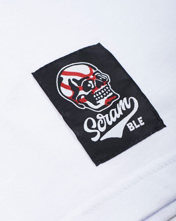 Scramble Skabuki Long Sleeved Tee - White Scramble Skabuki Long Sleeved Tee - White