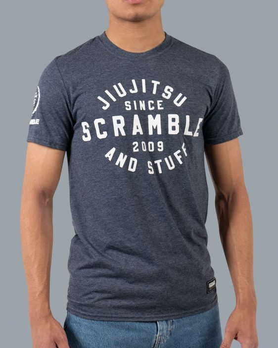 Scramble Jiu Jitsu and Stuff Type Tee - Navy Scramble Jiu Jitsu and Stuff Type Tee - Navy