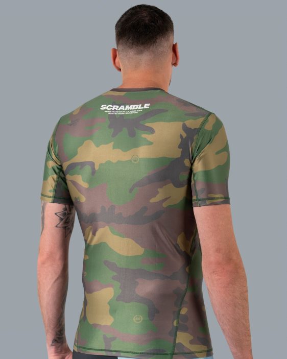 Scramble Tactic Rashguard - Woodland Camo Scramble Tactic Rashguard - Woodland Camo