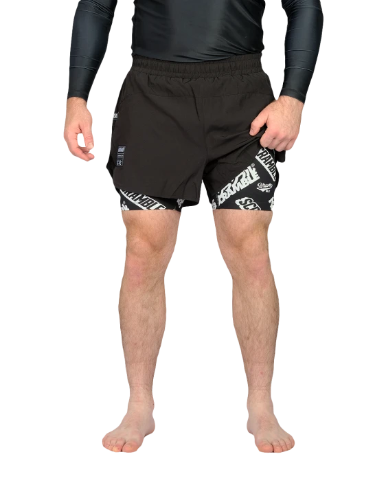 Combination Shorts - Black / Logotypes Combination Shorts - Black / Logotypes