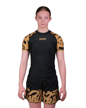 Baka Rashguard Kids – Black/Gold