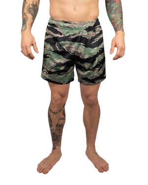 Mesh Hybrid Grappling Shorts – Tiger Camo