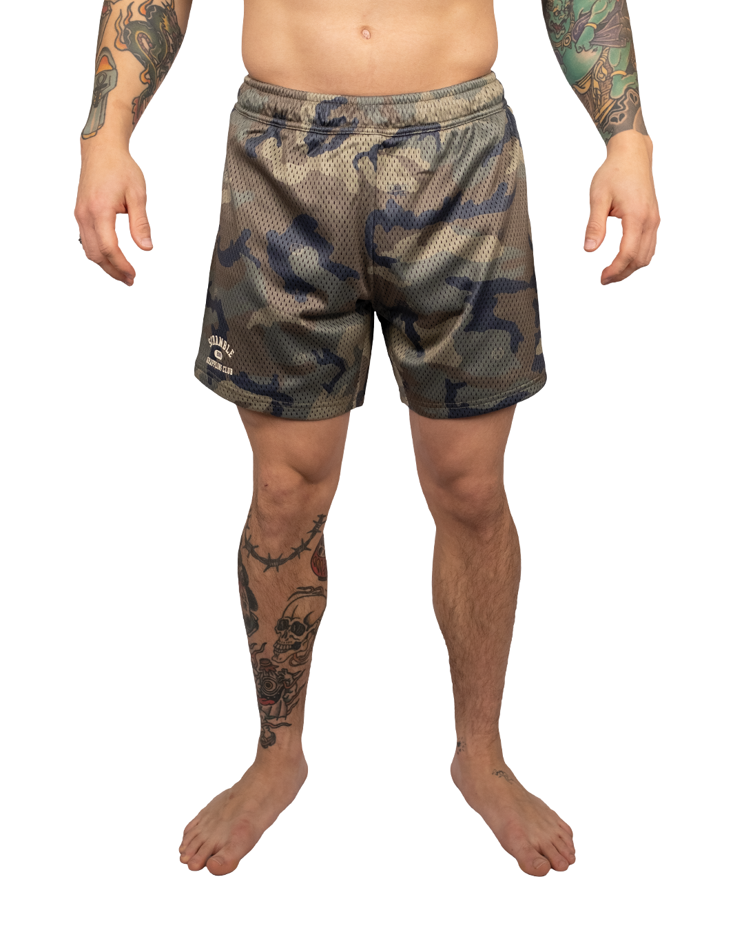 Mesh Hybrid Grappling Shorts – Woodland Camo — photo 1 of 6