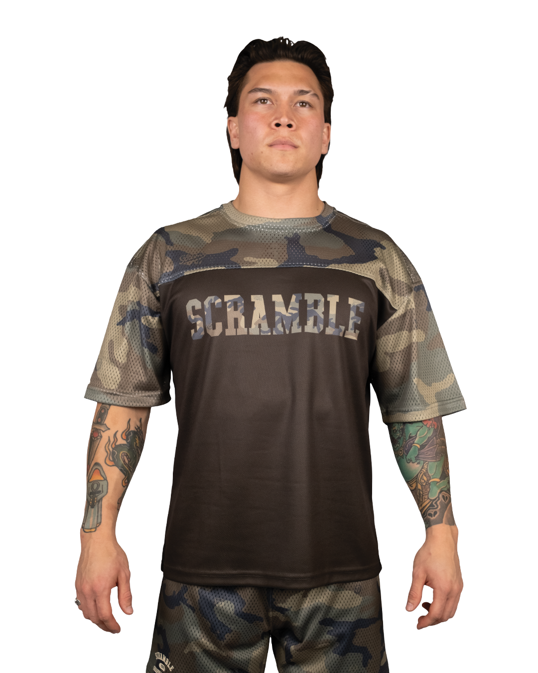 Mesh Hybrid Grappling Top – Woodland Camo — photo 1 of 6