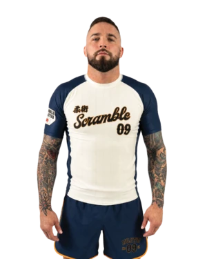 Yakyu Short Sleeved Rashguard – Navy / Ivory